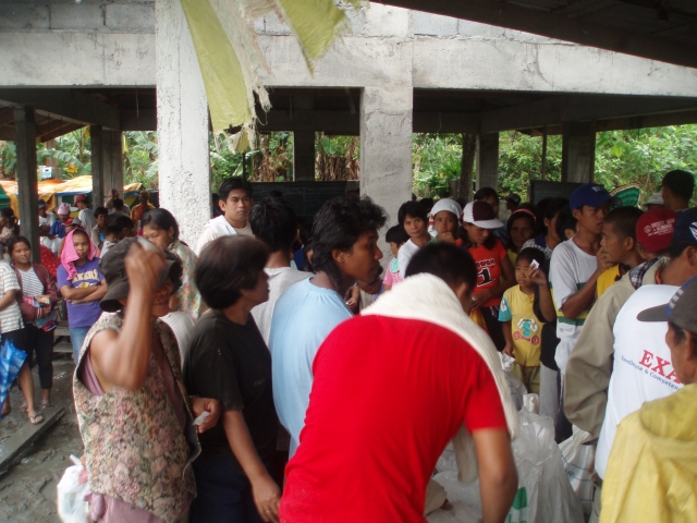 Barangay Santiago food relief recipients.