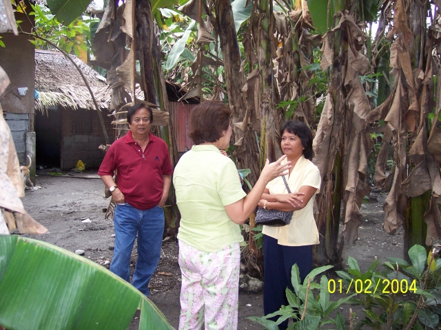 Board Member Abas, Eleanor and the Barangay Captain of Tabon Tabon